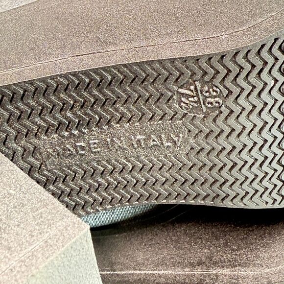 New Y2K | Bakers | Gray Distressed Canvas Chunky Platform Booties | Sz 7.5 - Picture 4 of 7